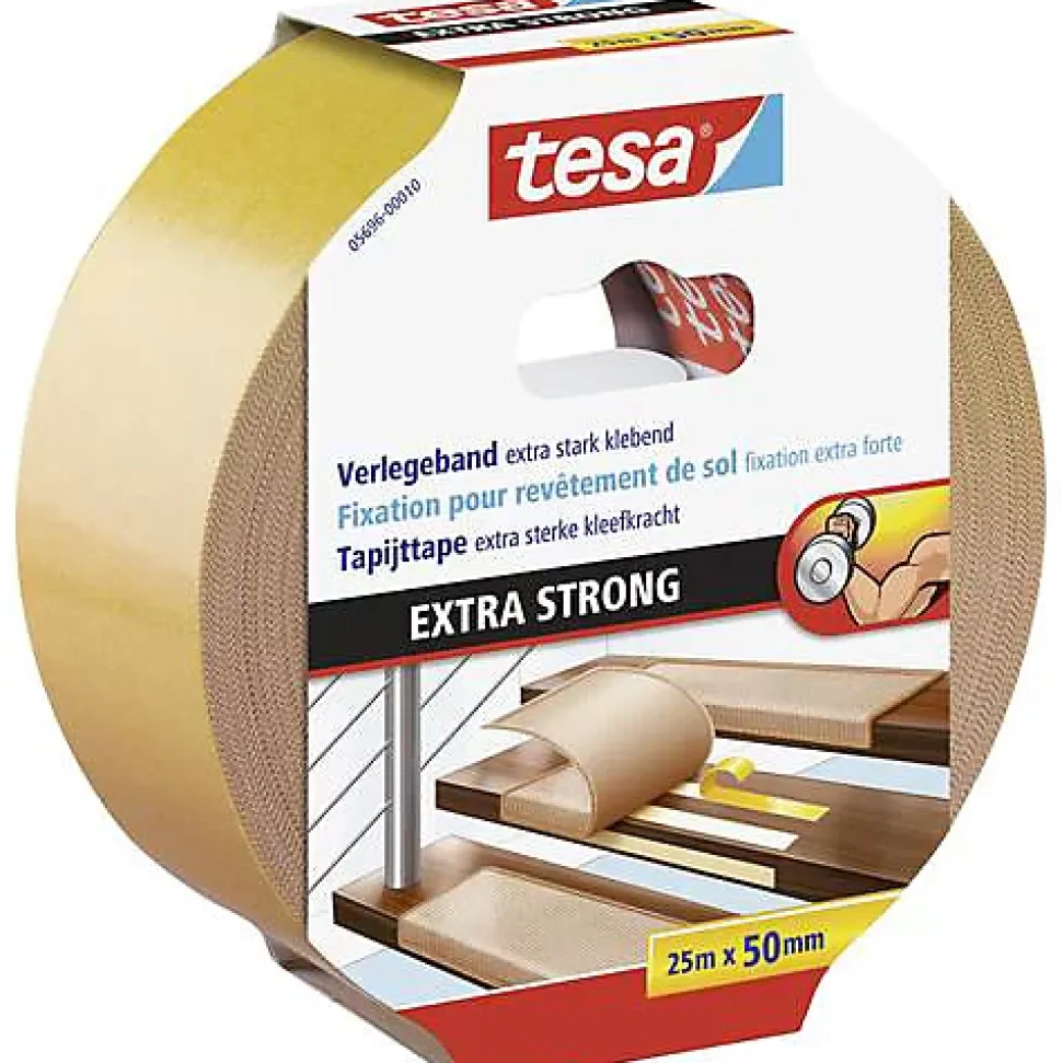 tesa Ruban de pose 05696-00010-11 double-face orange 25 m x 50 mm