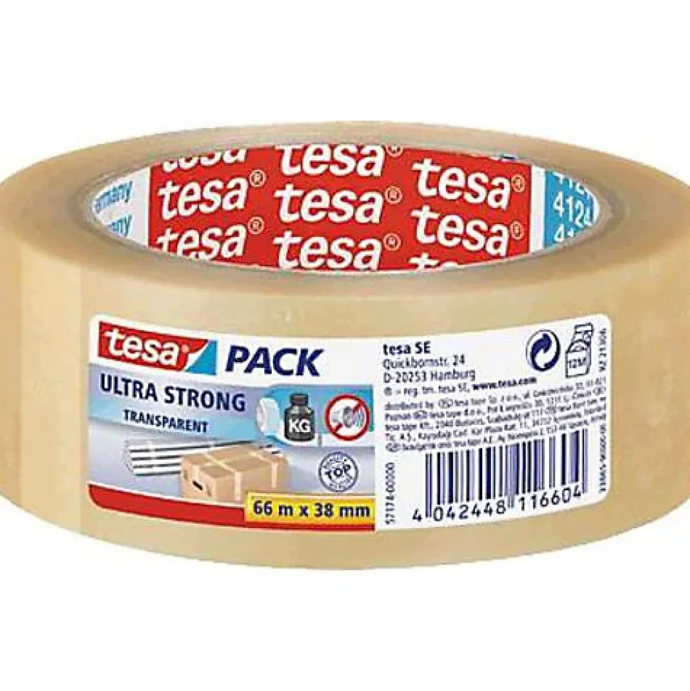 tesa tesapack Ultra Strong 57174-00000-01 bande d'emballage transparent 38 mm x 66 m
