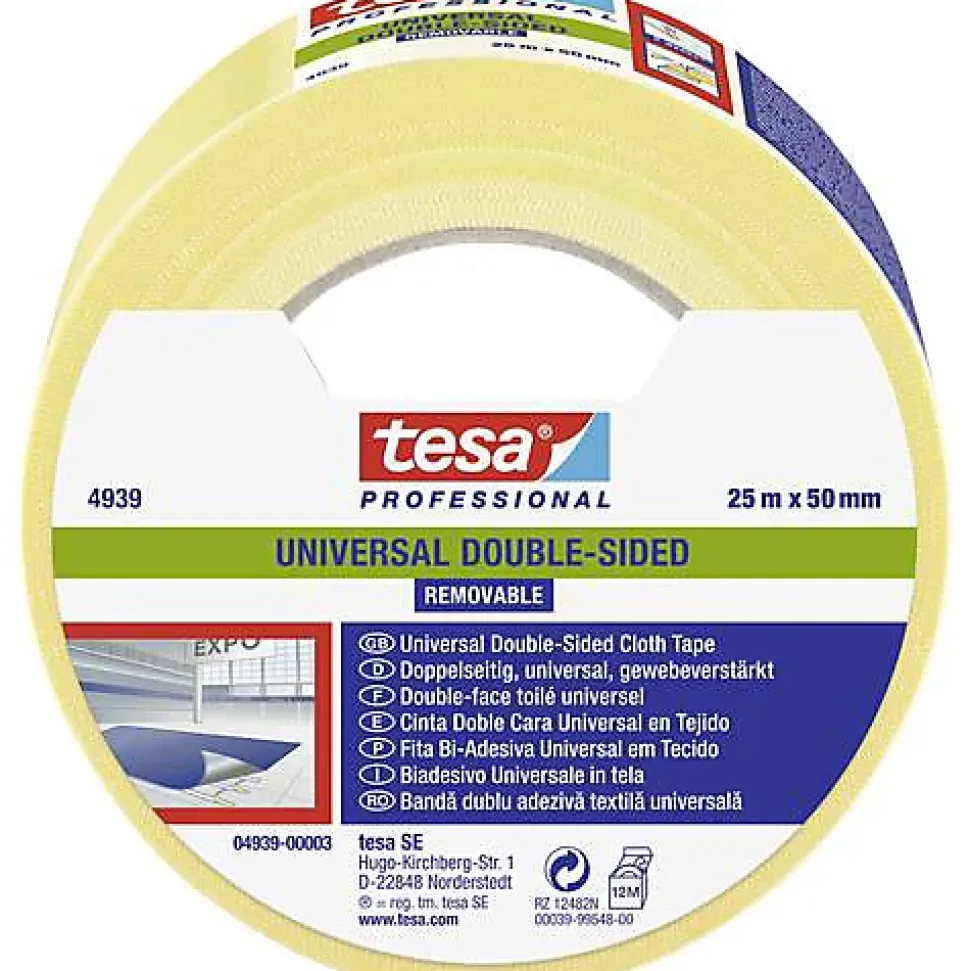 tesa UNIVERSAL REMOVABLE 04939-00003-11 ruban double-face 50 mm x 25 m, amovible