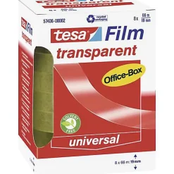 tesafilm tesa 57406-00002-00 pack de 8 rouleaux transparent 66 m x 19 mm