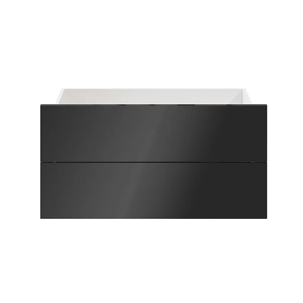 Tiroir anthracite brillant GoodHome Atomia H. 18,5 x L. 74,4 x P. 39 cm vendu par 2
