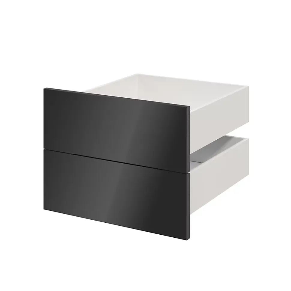 Tiroir anthracite brillant GoodHome Atomia H. 18,5 x L. 49,7 x p 50 cm vendu par 2