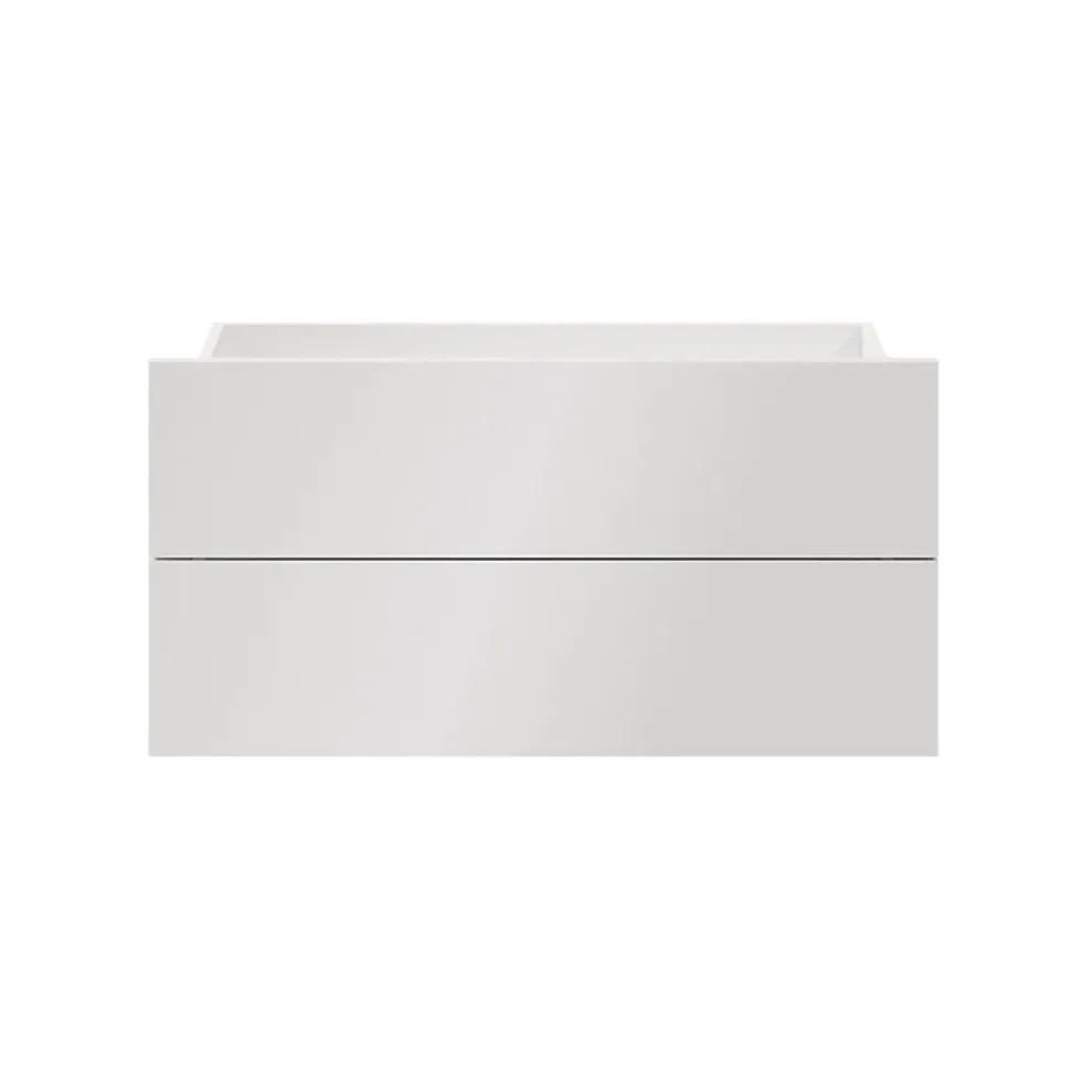 Tiroir blanc brillant GoodHome Atomia H. 18,5 x L. 74,4 x P. 30 cm vendu par 2
