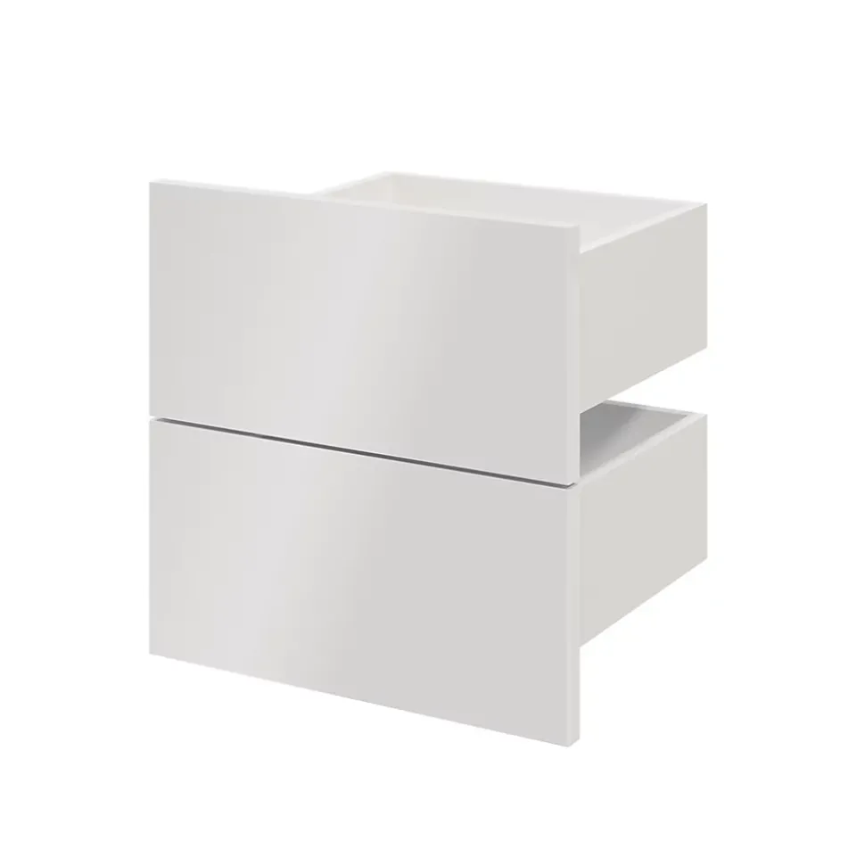Tiroir blanc brillant GoodHome Atomia H. 18,5 x L. 37,2 x P. 30 cm vendu par 2