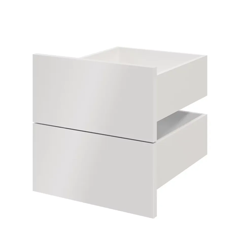 Tiroir blanc brillant GoodHome Atomia H. 18,5 x L. 37,2 x P. 39 cm vendu par 2