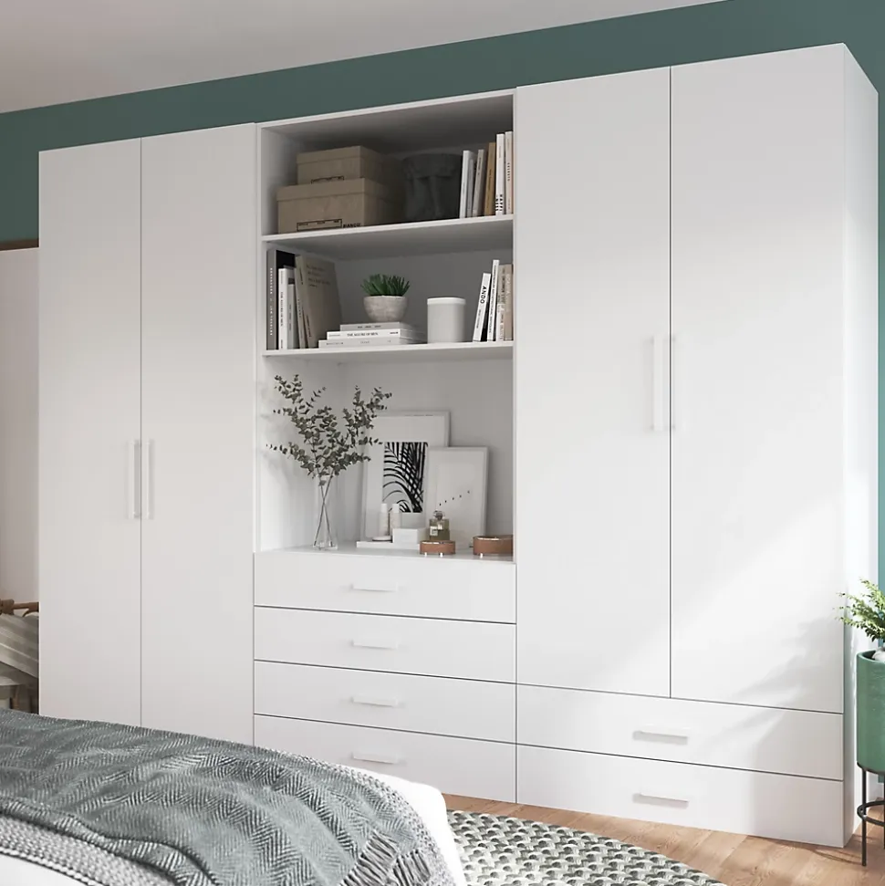 Tiroir blancs GoodHome Atomia H. 18,5 x L. 99,7 x P. 50 cm vendu par 2