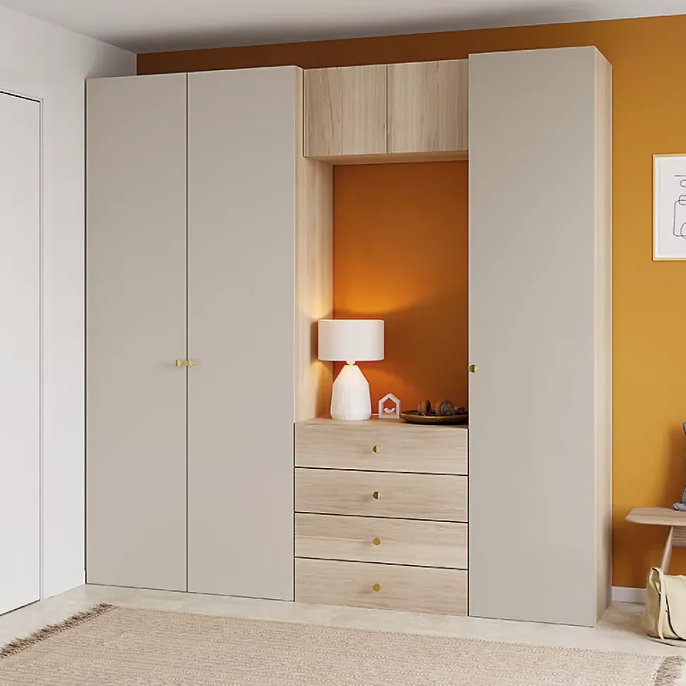 Tiroir effet chêne GoodHome Atomia H. 18,5 x L. 74,4 x P. 39 cm vendu par 2
