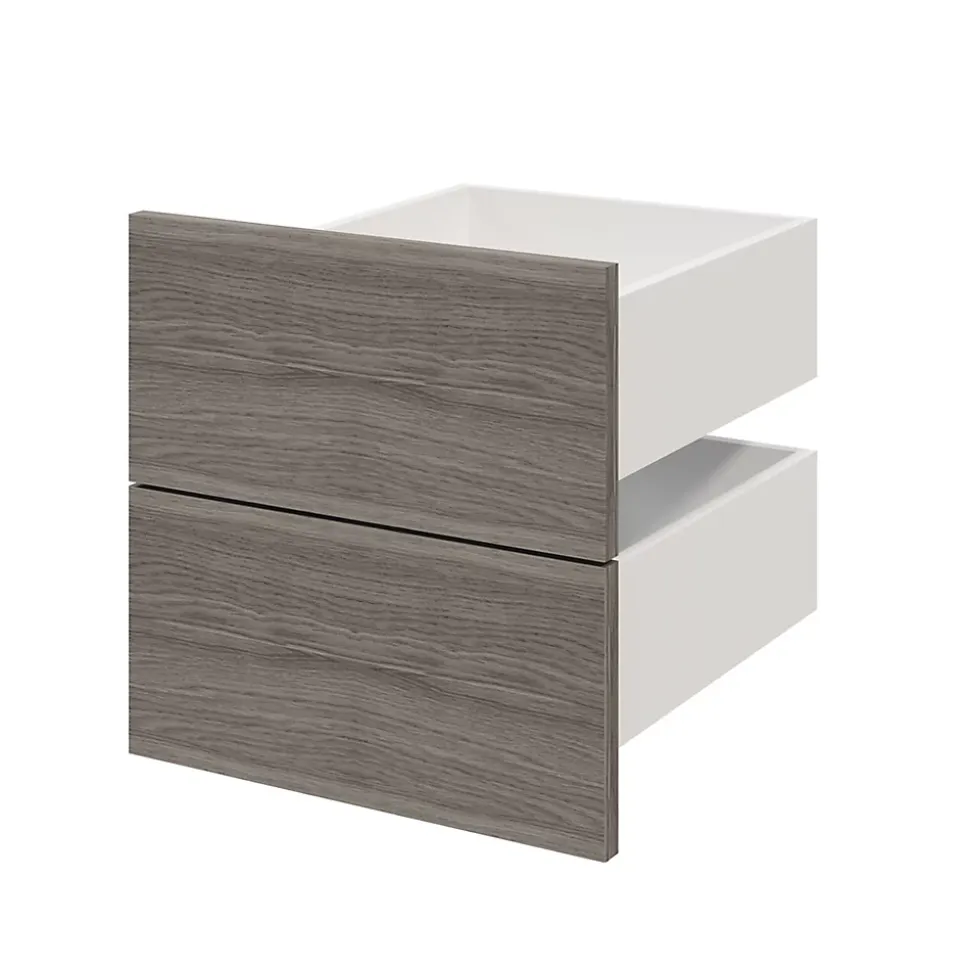 Tiroir effet chêne grisé GoodHome Atomia H. 18,5 x l. 37,2 x p 39 cm vendu par 2