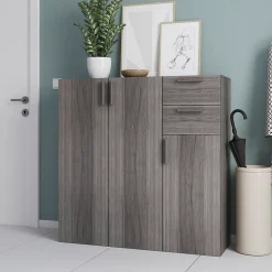 Tiroir effet chêne grisé GoodHome Atomia H. 18,5 x l. 37,2 x P. 30 cm vendu par 2