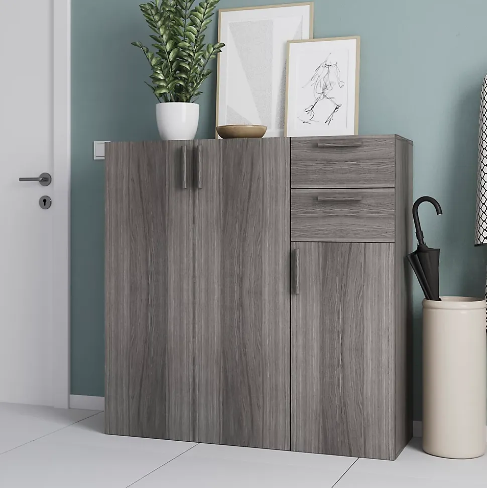 Tiroir effet chêne grisé GoodHome Atomia H. 18,5 x l. 37,2 x P. 30 cm vendu par 2