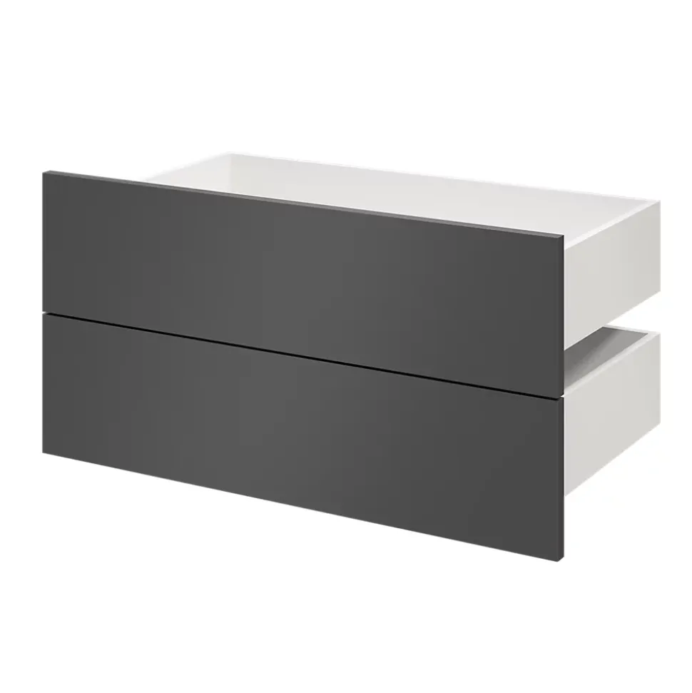 Tiroir GoodHome Atomia anthracite H. 18,5 x l. 74,7 x P. 39 cm vendu par 2