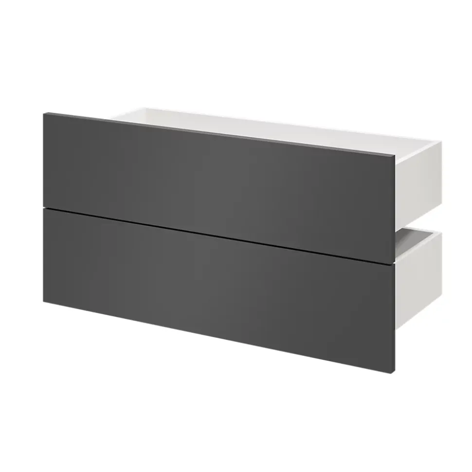 Tiroir GoodHome Atomia anthracite H. 18,5 x l. 74,7 x P. 30 cm vendu par 2