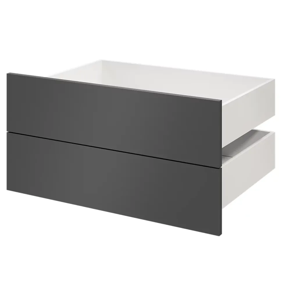 Tiroir GoodHome Atomia anthracite H. 18,5 x l. 74,7 x P. 50 cm vendu par 2