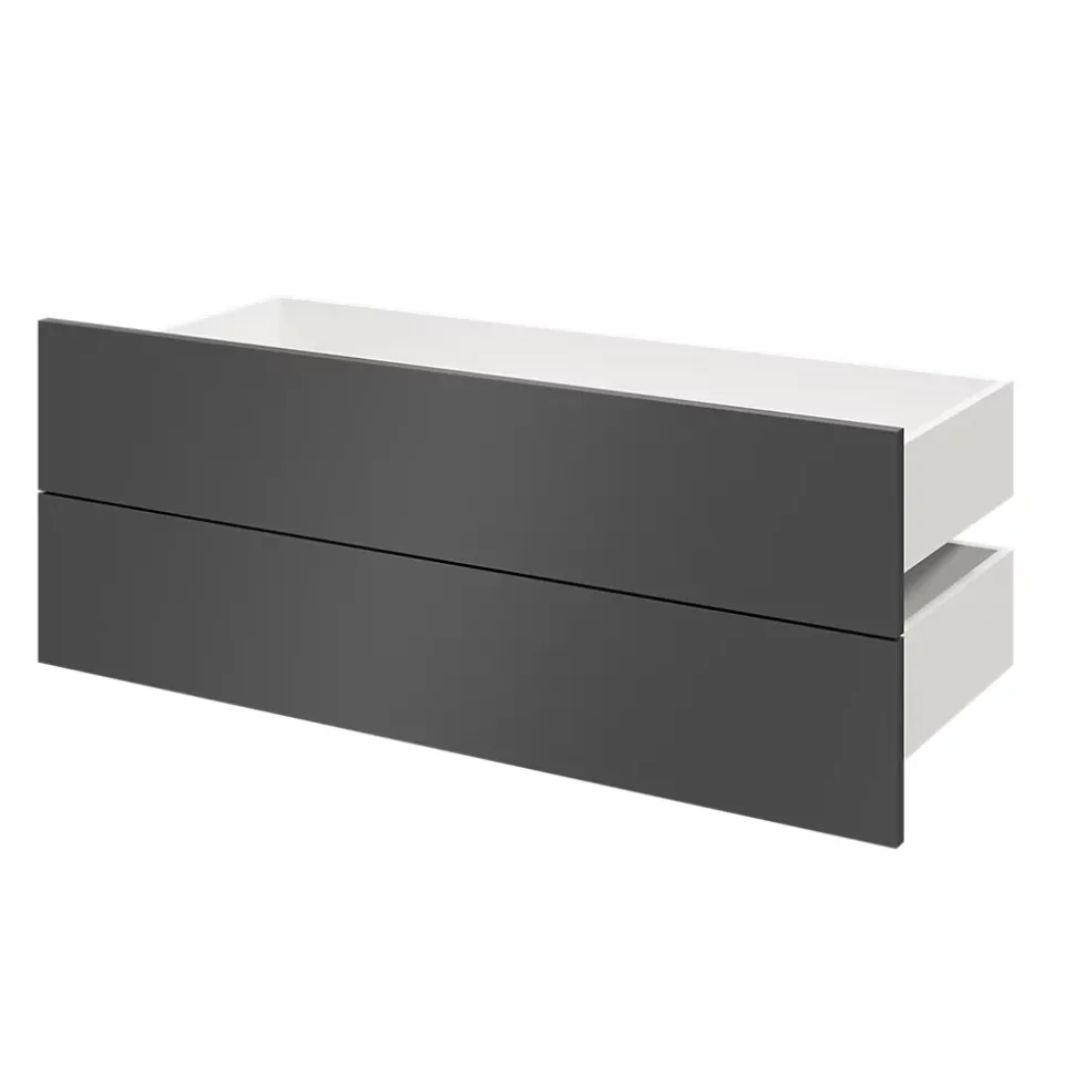 Tiroir GoodHome Atomia anthracite H. 18,5 x l. 99,7 x P. 39 cm vendu par 2