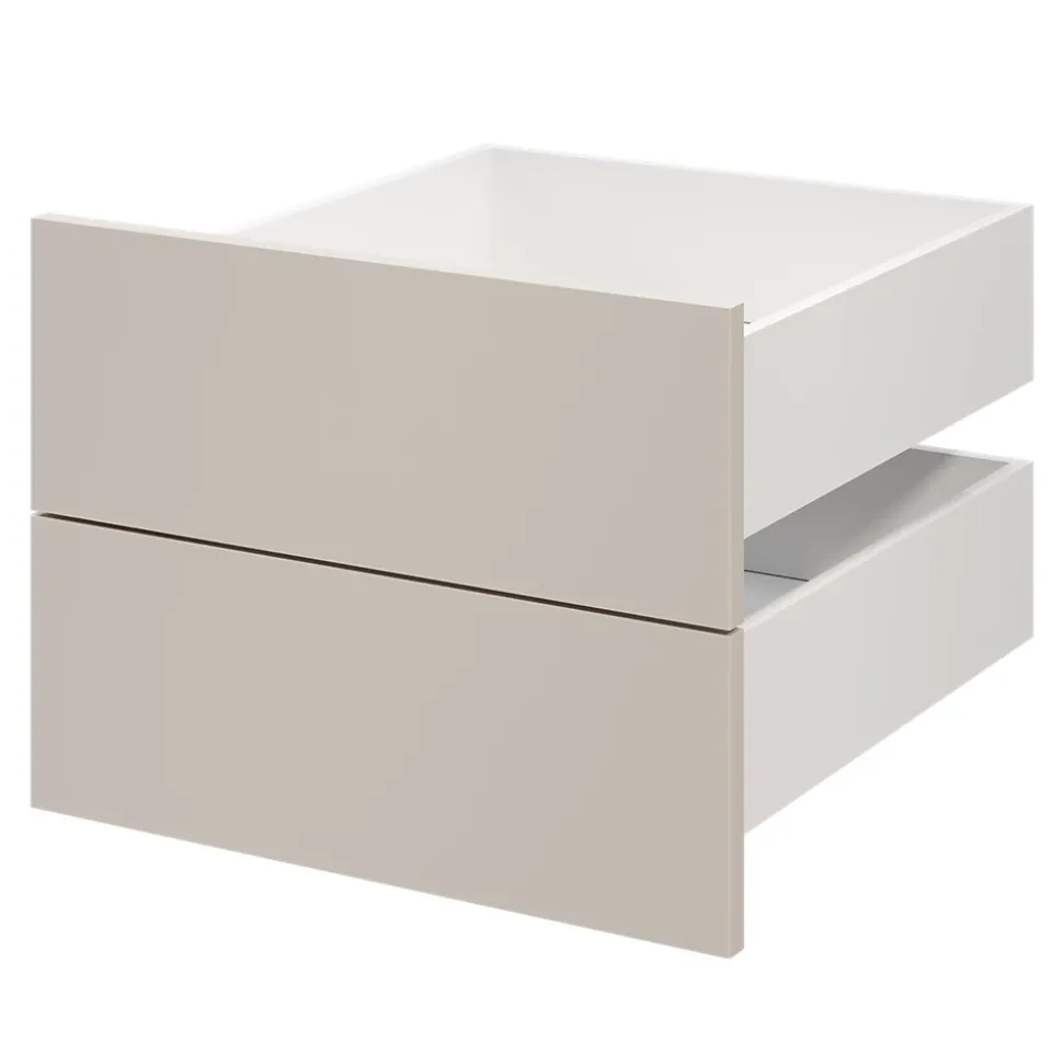 Tiroir GoodHome Atomia beige cachemire H. 18,5 x l. 49,7 x P. 50 cm vendu par 2