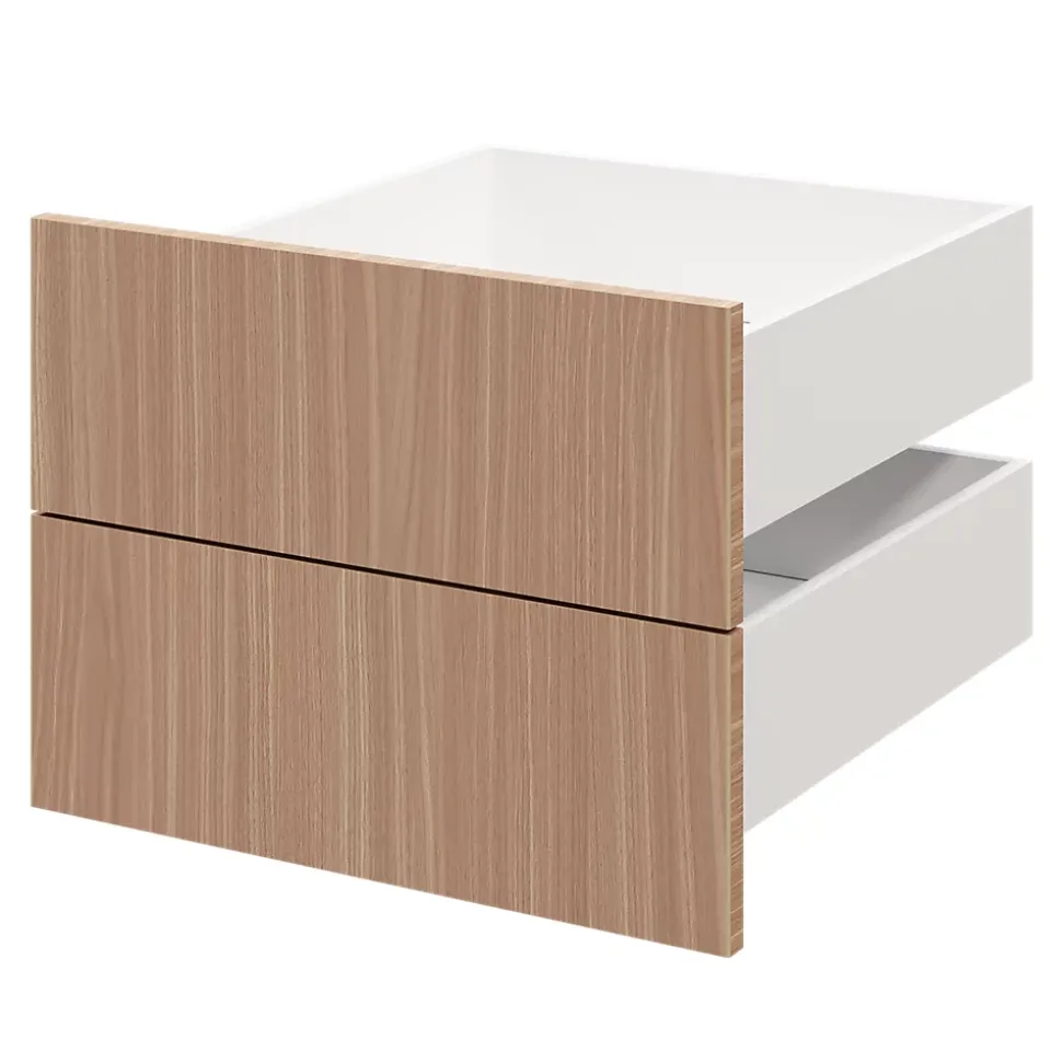 Tiroir GoodHome Atomia effet chêne chaud H. 18,5 x l. 49,7 x P. 50 cm vendu par 2