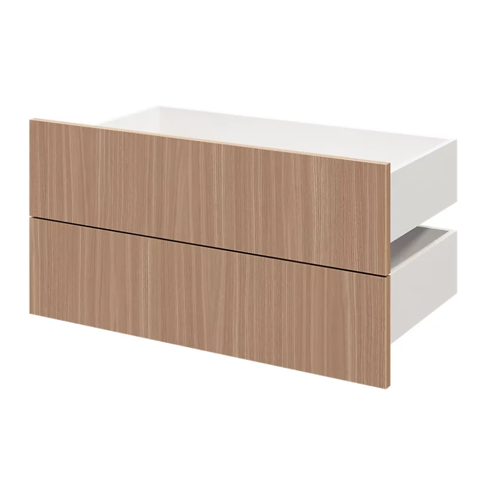 Tiroir GoodHome Atomia effet chêne chaud H. 18,5 x l. 74,7 x P. 39 cm vendu par 2