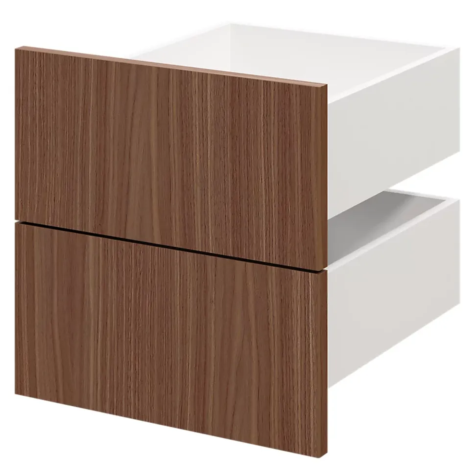 Tiroir GoodHome Atomia effet noyer H. 18,5 x l. 37,2 x P. 39 cm vendu par 2