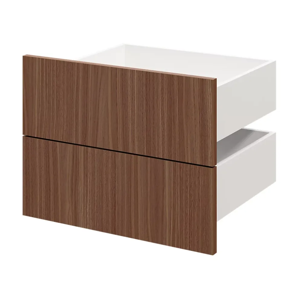 Tiroir GoodHome Atomia effet noyer H. 18,5 x l. 49,7 x P. 39 cm vendu par 2