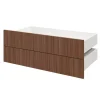 Tiroir GoodHome Atomia effet noyer H. 18,5 x l. 99,7 x P. 50 cm vendu par 2