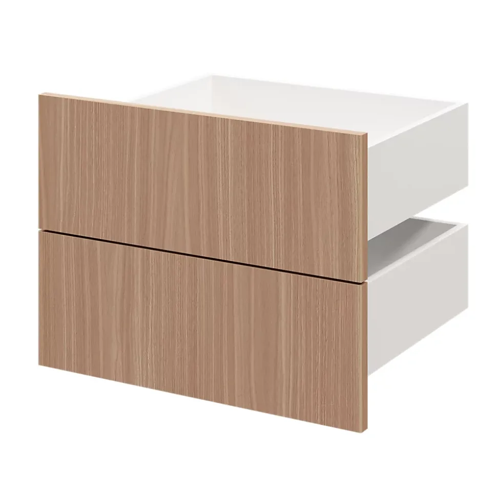 Tiroir GoodHome Atomia effet chêne chaud H. 18,5 x l. 49,7 x P. 39 cm vendu par 2