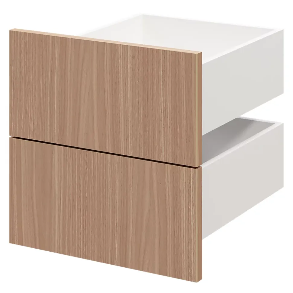 Tiroir GoodHome Atomia effet chêne chaud H. 18,5 x l. 37,2 x P. 39 cm vendu par 2
