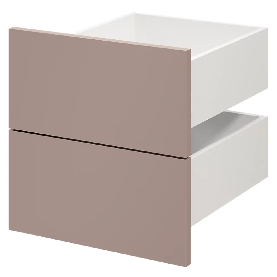 Tiroir GoodHome Atomia rose taupe H. 18,5 x l. 37,2 x P. 39 cm vendu par 2