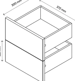 Tiroir GoodHome Atomia terracotta H. 18,5 x l. 37,2 x P. 30 cm vendu par 2