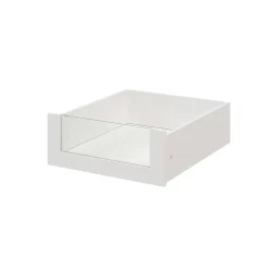 Tiroir intérieur avec façade verre blanc GoodHome Atomia H. 17 x L. 46,4 x P. 50 cm