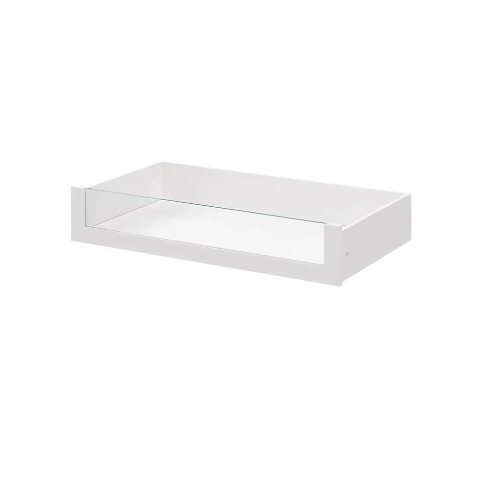 Tiroir intérieur avec façade verre blanc GoodHome Atomia H.17 x L. 93,7 x P.50 cm