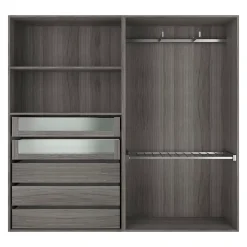 Tiroir intérieur avec façade verre blanc GoodHome Atomia H. 17 x L. 93,7 x P. 45 cm