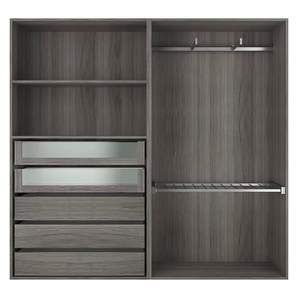 Tiroir intérieur avec façade verre blanc GoodHome Atomia H. 17 x L. 93,7 x P. 45 cm