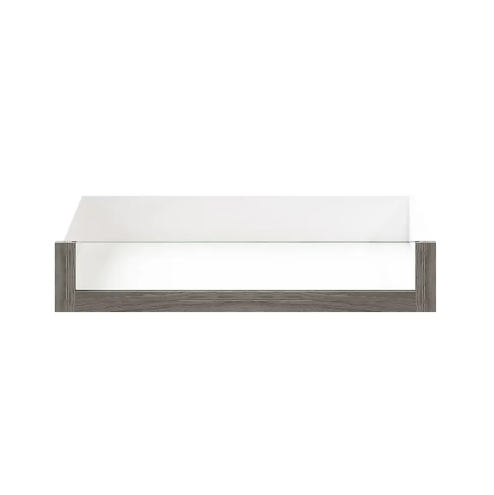 Tiroir intérieur avec façade verre effet chêne grisé GoodHome Atomia H. 17 x L. 93,7 x P. 50 cm