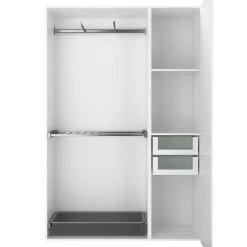 Tiroir intérieur avec façade verre blanc GoodHome Atomia H. 17 x L. 43,7 x P. 45 cm