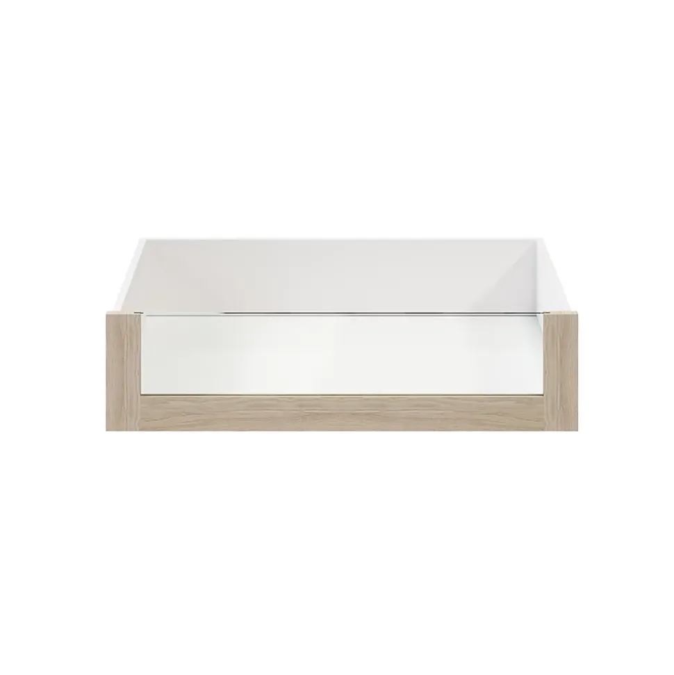 Tiroir intérieur avec façade verre effet chêne GoodHome Atomia H. 17 x L. 71,4 x P. 50 cm