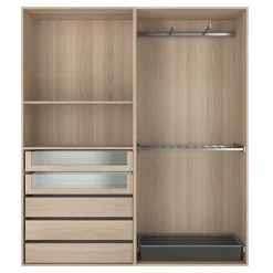 Tiroir intérieur avec façade verre effet chêne GoodHome Atomia H. 17 x L. 93,7 x P. 45 cm