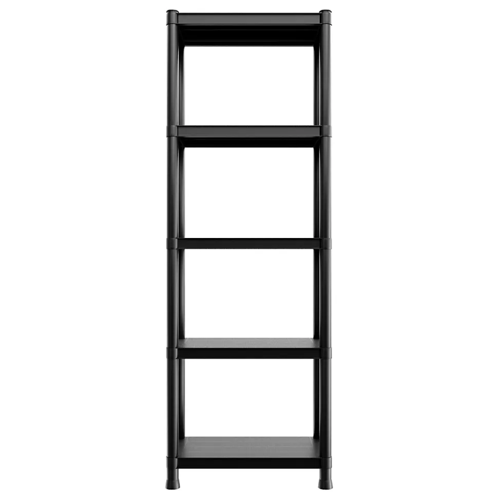 Titan S - Étagère modulaire 5 niveaux 60x30xH180 cm en résine noire