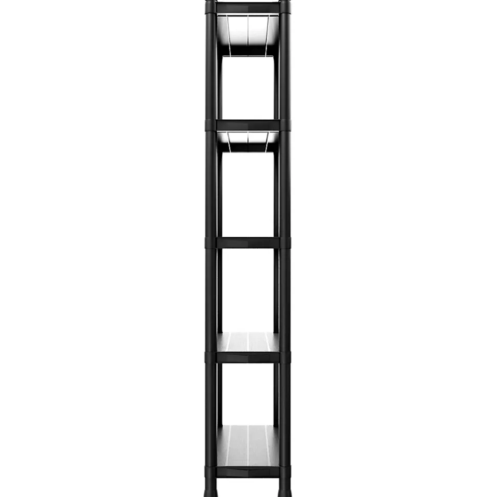 Titan S - Étagère modulaire 5 niveaux 60x30xH180 cm en résine noire