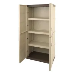 TOOD Armoire de rangement haute en resine 3 tablettes