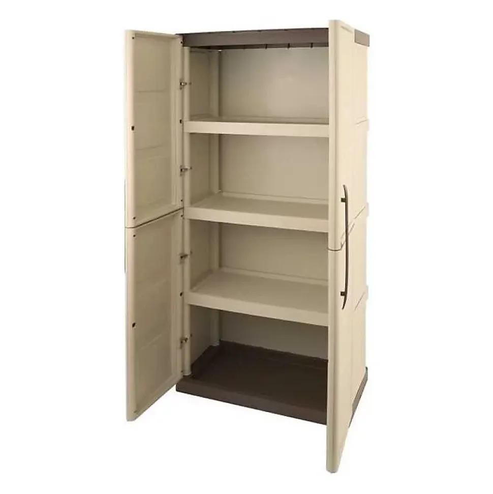 TOOD Armoire de rangement haute en resine 3 tablettes