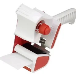 TOOLCRAFT Dévidoir ruban adhésif rouge et blanc pour rouleaux 50 mm et 66 m, 2 rouleaux, garantie 3 ans