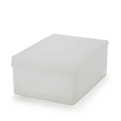 Tour en plastique 1 tiroir Kontor transparent H. 14 x L. 35 x P. 25,5 cm