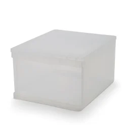 Tour en plastique 1 tiroir Kontor transparent H. 21,5 x L. 39 x P. 32 cm