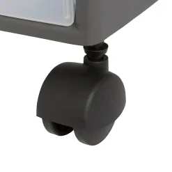 Tour en plastique 3 tiroirs Kontor gris H. 63,5 x L. 36,5 x 26 cm
