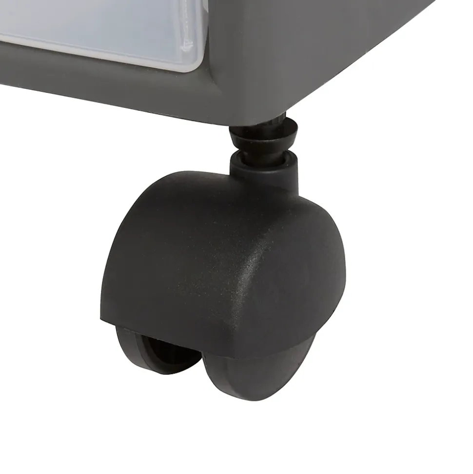 Tour en plastique 3 tiroirs Kontor gris H. 63,5 x L. 36,5 x 26 cm