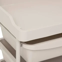 Tour rangement 5 tiroirs Deskolor avec roues beige et vert - Beige- 5five