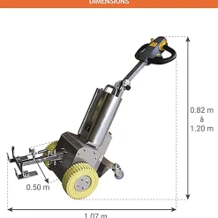 Tracteur électrique tireur/pousseur - Charge max 1000kg - Inox 304 - SK1000N/304