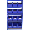 T-RAX Étagère Bleu 90cm avec 12 x Poubelles à Choix Rapide