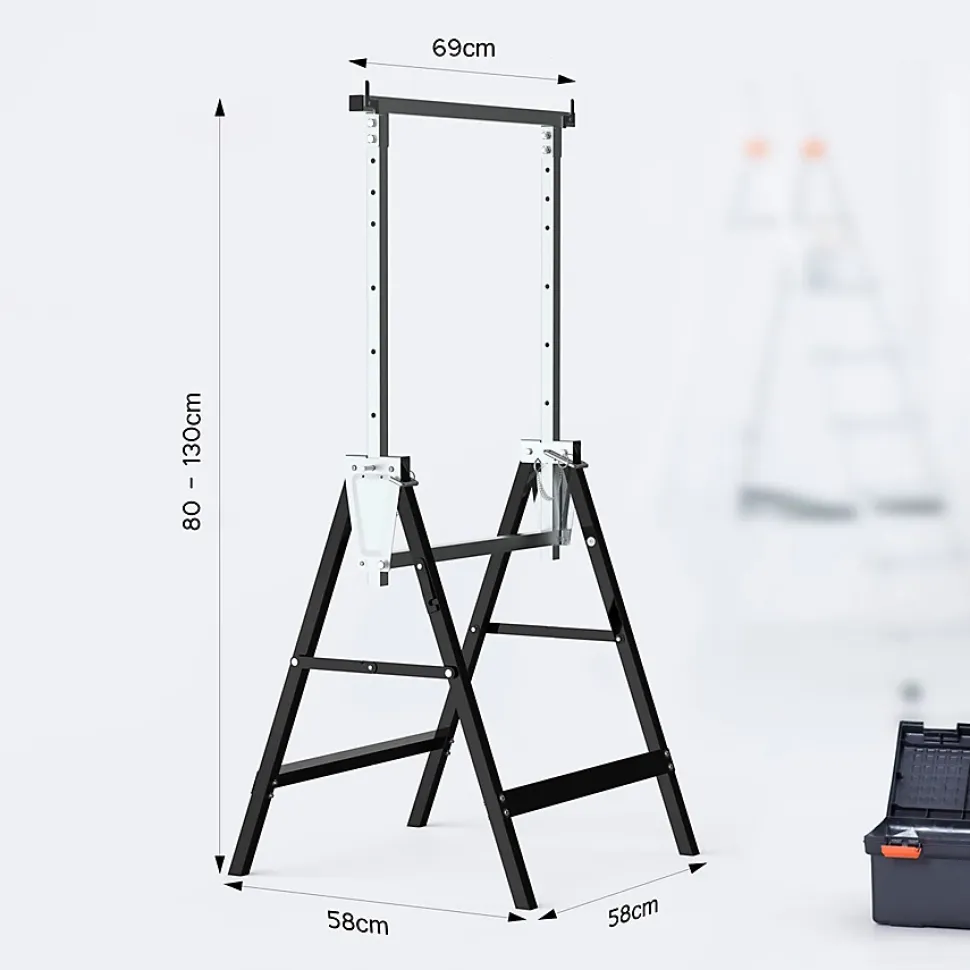 Treteaux telescopiques Boudech 300 kg reglables 80-130 cm lot de 2