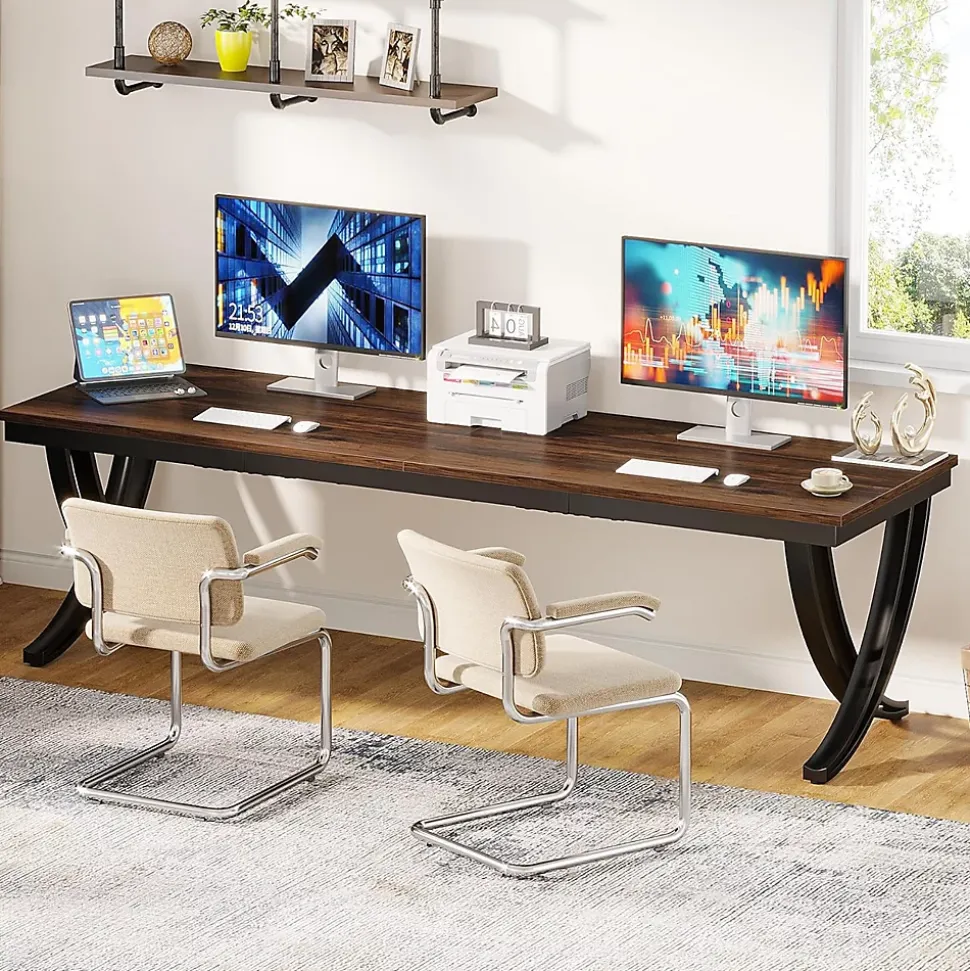 Tribesigns Bureau 200 cm Marron Rustique